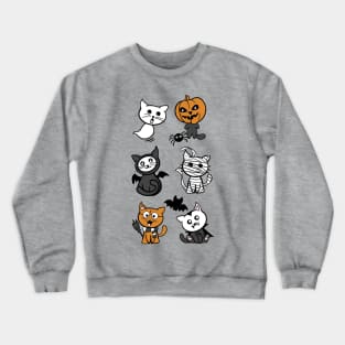 Halloween Cats Party Crewneck Sweatshirt